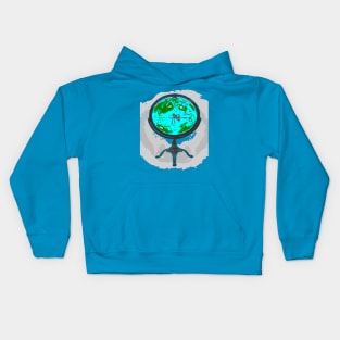 Vintage World Globe Kids Hoodie